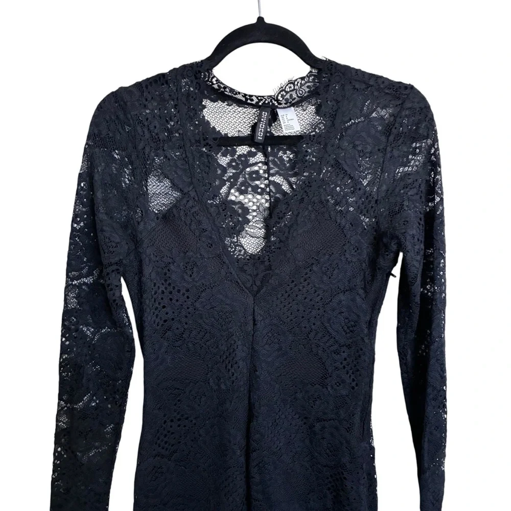 H&M Black Lace Dress - 8 - Picture 5 of 15
